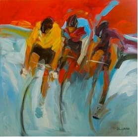 Crossing the Finish Line Painting