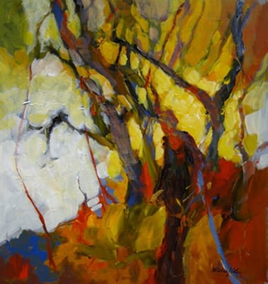 Forest Figure - Another Landscape Painting by Gloria Coker