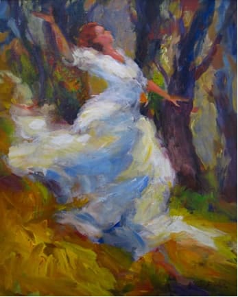 White Dancer in the Forest
