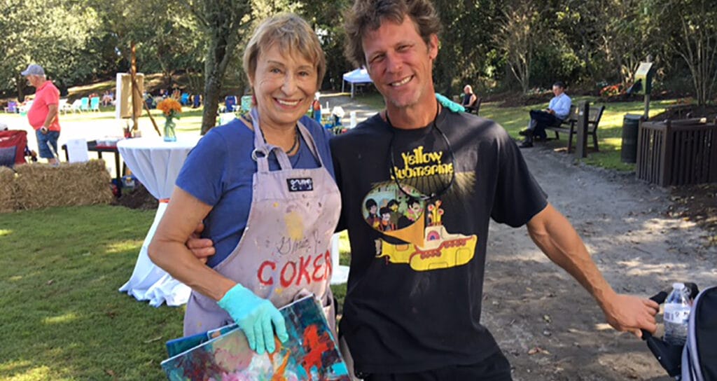 Painting at the Duck Jazz Festival