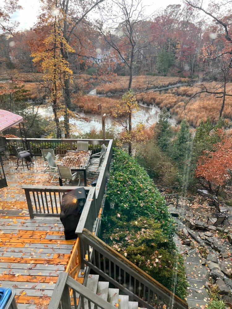 Plein Air painting on my lovely deck
