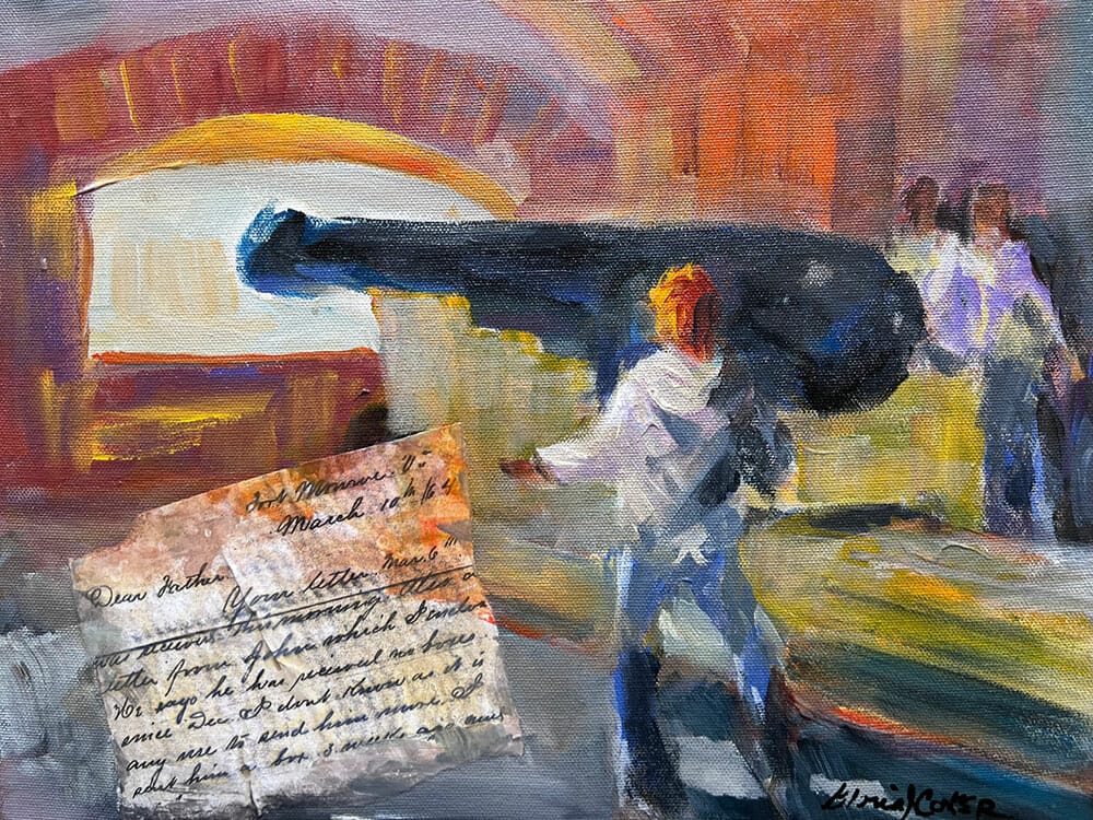 Fort Monroe Series: Dear Father 11x14 acrylic on canvas