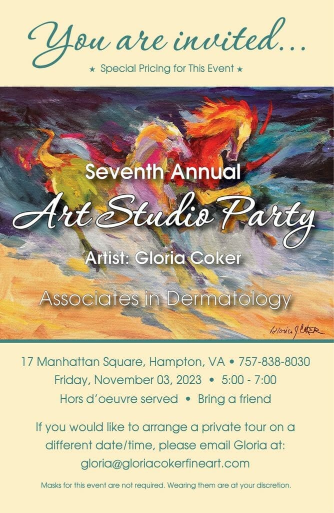 2023 7th Annual Art Show and Sale for Gloria Coker Fine Art!
